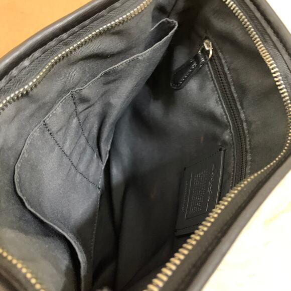 COACH Black Signature Coated Canvas PVC Logo File Messenger XBody Bag F58297 - Picture 10 of 15